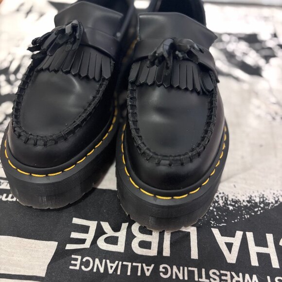 Dr. Martens Black Leather Tassel Loafers - Picture 2 of 7